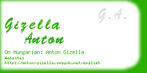 gizella anton business card